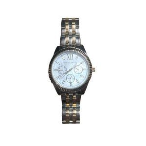 Vince Camuto Men’s Gold Silver Two Toned Multi-Function Watch Mother of Pearl